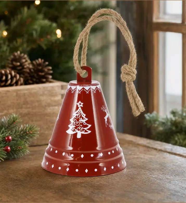 Home Deco and More Graphic-print Christmas Bell, Model View