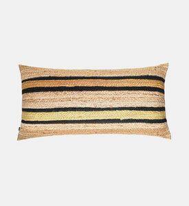 Home Deco and More Parallel Jute Rectangular Filled And Vaccumed Cushion, Packshot View