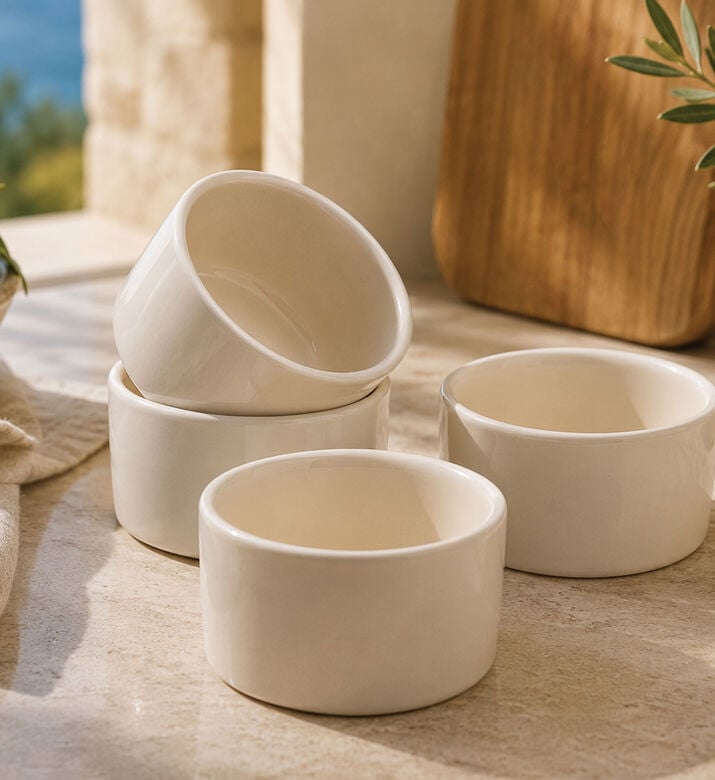Salt and Pepper Scandi Stoneware Ramekin Set 10x6 Cm, Packshot View
