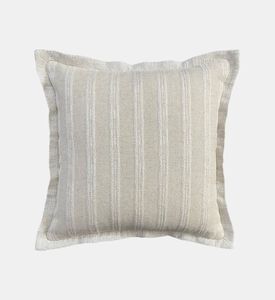 Home Deco and More Carpi Flange Two-tone Cushion, Off-white, Packshot View