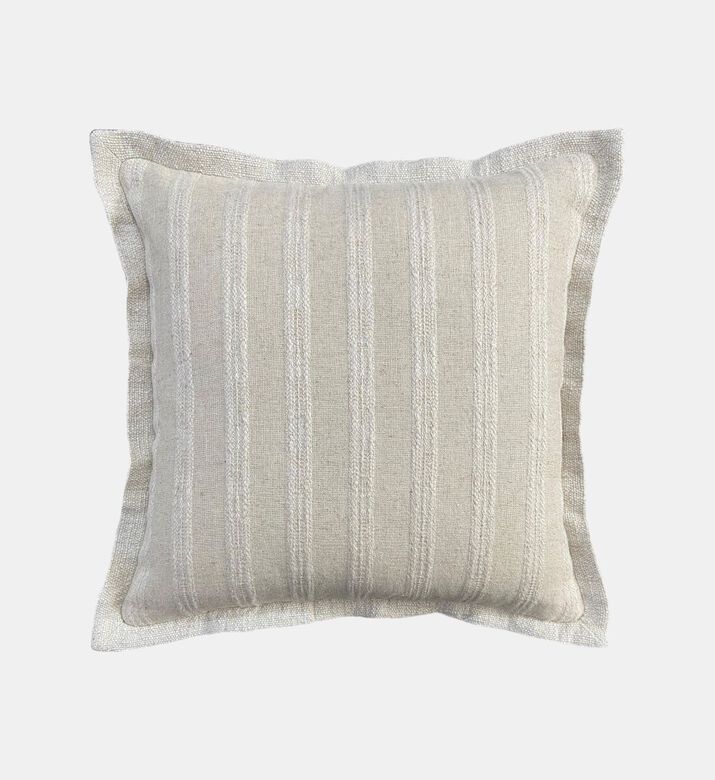 Home Deco and More Carpi Flange Two-tone Cushion, Off-white, Packshot View