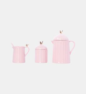 Home Deco and More Bird Coll 3-piece Coffee Set, Pink, Packshot View