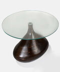 Tally Wooden Glass Side Table
