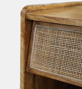 Home Deco and More Groove Cane Beside Drawer Table, Packshot View