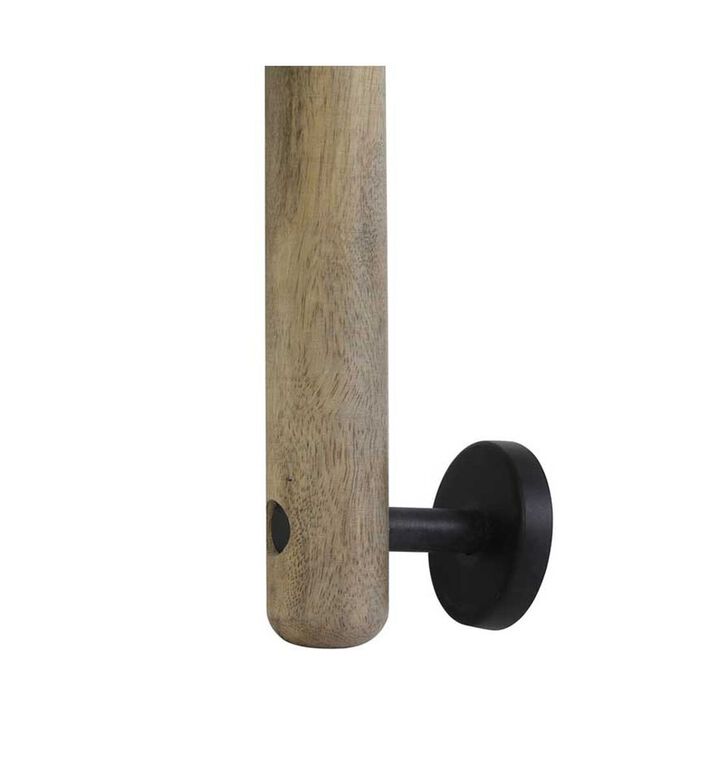 Light and Living Banu Matt Wall Lamp, Black, 120x25x45-cm, Packshot View