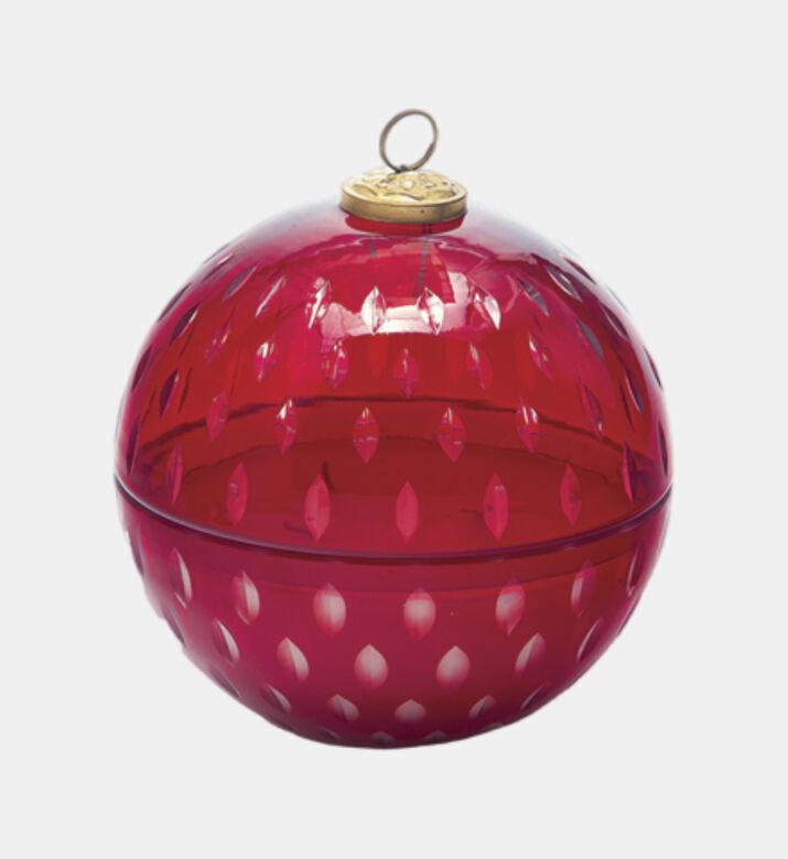 Bruco Sfera Vetro Drops, Red, 13-cm, Packshot View