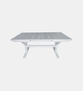 Home Deco and More Tiffany Extendable Dining Table, White, Packshot View