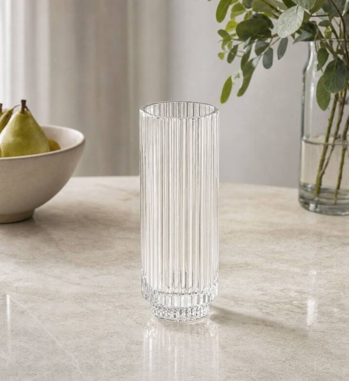 Salt and Pepper Vera Highball Glass 4-piece Set, Clear, 450-ml, Model View