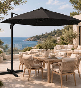 Home Deco and More Large Outdoor Umbrella, Dark-grey, 300-cm, Packshot View