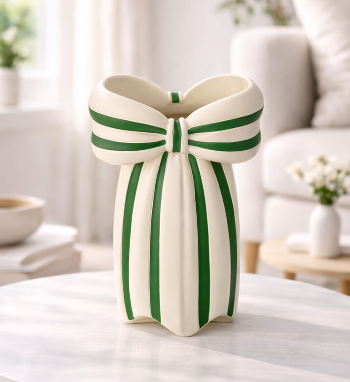 Kersten Bow-shaped Polyresin Vase, Packshot View