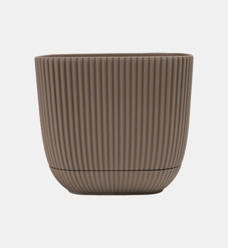 Attached Plate Plastic Flower Pot