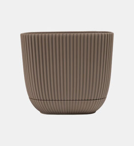 Attached Plate Plastic Flower Pot