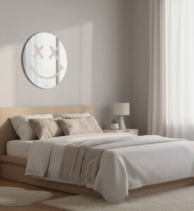 Home Deco and More Glass Square-shape Mirror, Pink, Packshot View