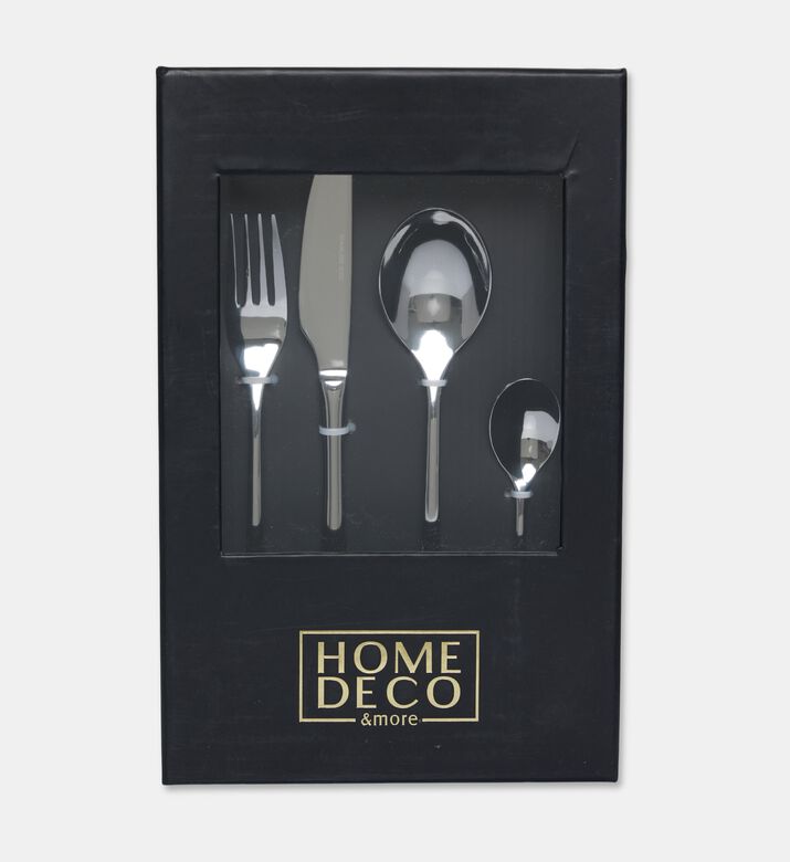Home Deco and More Forge Stainless Steel 18/0 Shiny-finish 24 Piece Cutlery Set, Packshot View