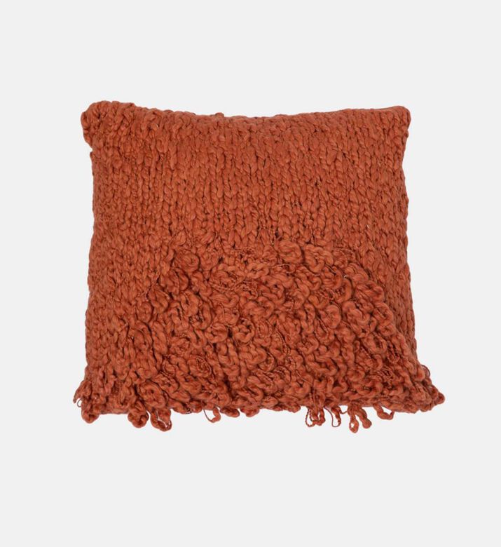 Rusty Knitted Woollen Filled And Vaccumed Cushion