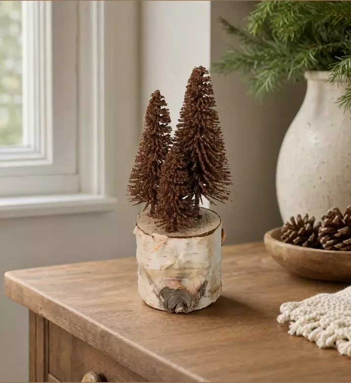 Home Deco and More Round Base Brush Trees, Model View
