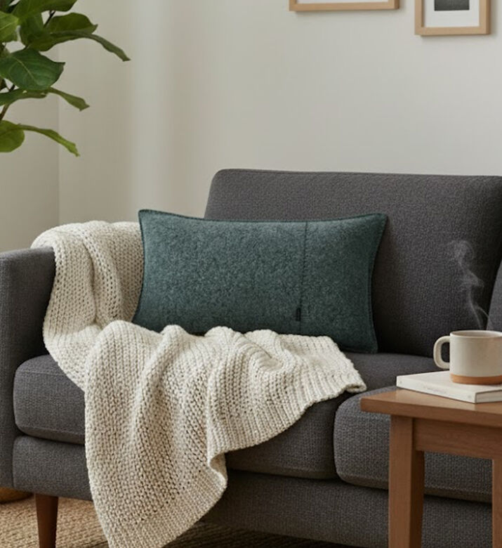 Zoeppritz Soft Wool Rectangular Cushion, Packshot View