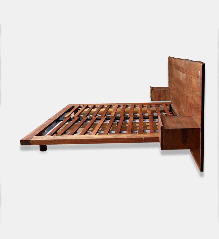 Ethnic Acacia Wood King Bed