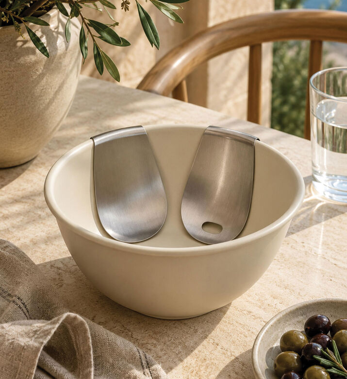 Uno Stainless Steel Salad Servers