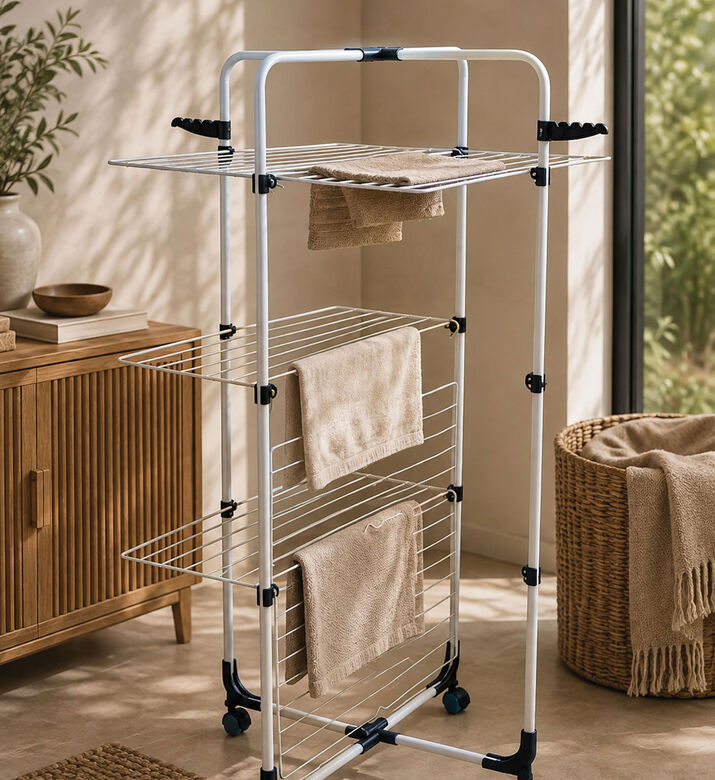 Storage Solutions Metal Wheeled Clothes Dryer, Packshot View