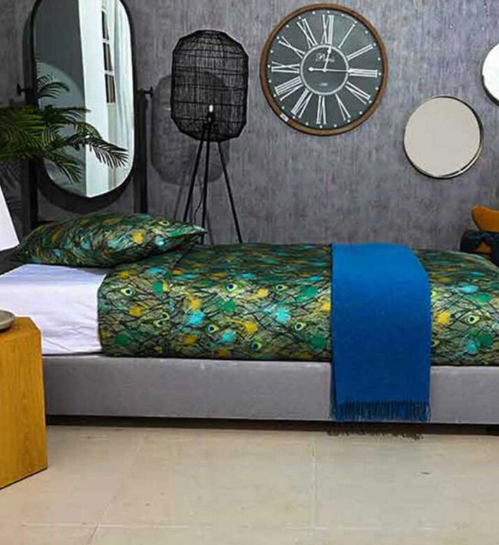 Peafowl Satin 2-piece Bed Set