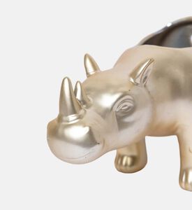 Stoneware Rhinoceros Small Planter 10x21x13.7 Cm