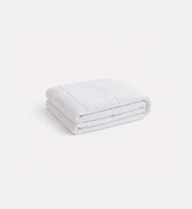 Home Deco and More Yasmine Quilted Cotton Blanket, White, 220x240-cm, Packshot View