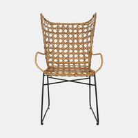 Sogod Wicker Woven Metal Armchair