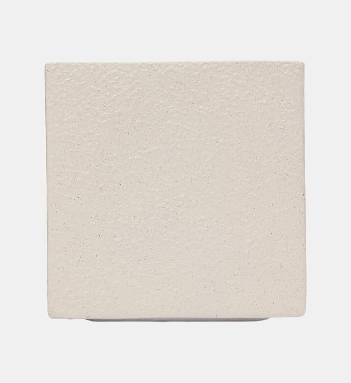 Home Deco and More Fiber Clay Square Planter, Beige, 22-cm, Packshot View