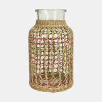 Seagrass Glass Vase Decorative