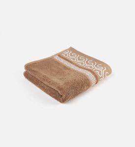 Cannon Patterned Border Cotton Bath Towel, Beige, 70x140-cm, Packshot View