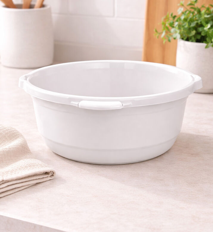Home Deco and More Plastic Round-shape Basin, Grey, M, Packshot View