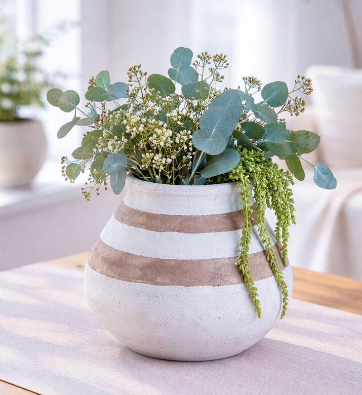 Jolipa Kenya Ceramic Large Low Vase, Packshot View