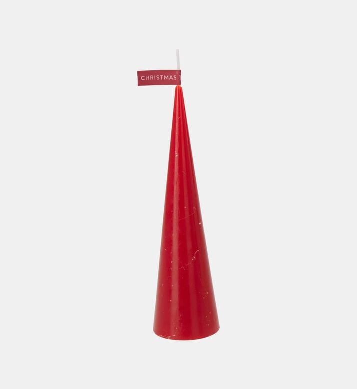 Home Deco and More Xmas Tree Candle, Red, Packshot View