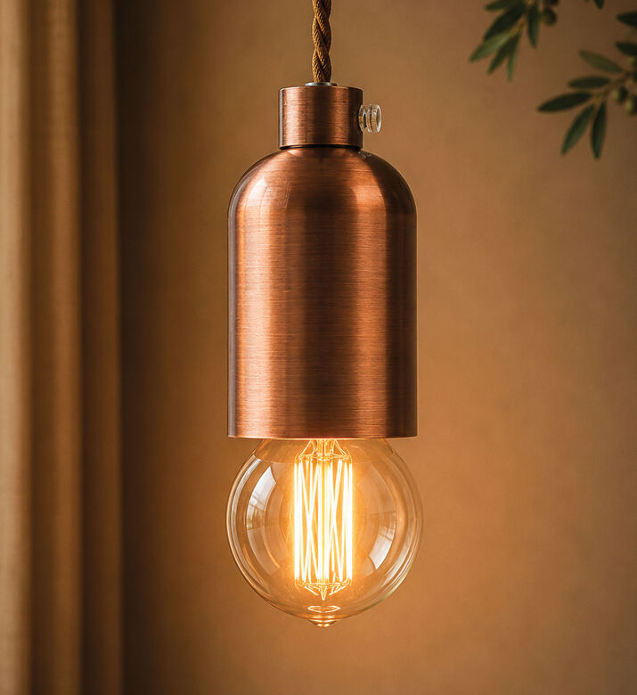 Girard Sudron E27 Copper Steel Socket, Packshot View