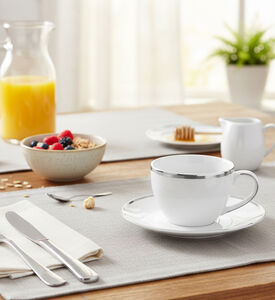 Home Deco and More Gold-rimmed Coffee Cups 6-piece Set, Packshot View