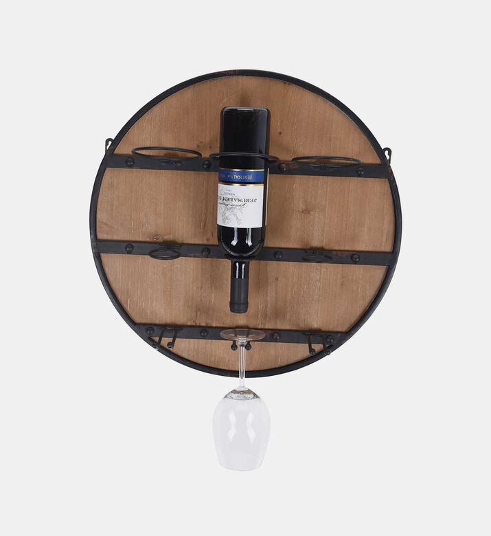 Round Wood Wine Rack