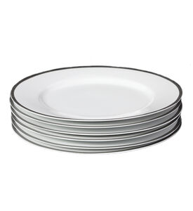 Silver-rimmed Soup Plates 6-piece Set - 20 Cm