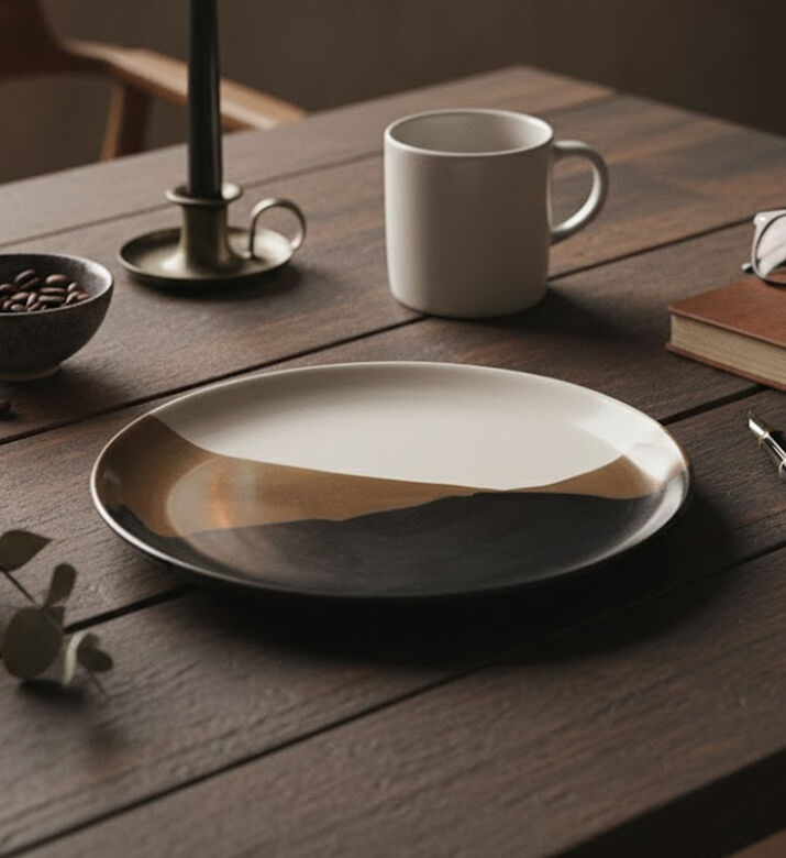 Home Deco and More Africa Stoneware Glaze Pasta Plate, Packshot View