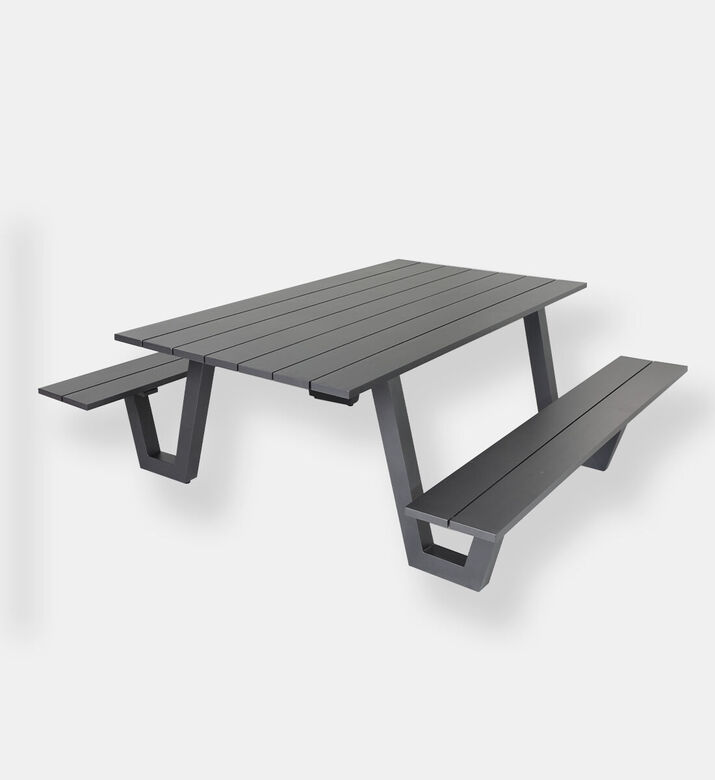 Home Deco and More Lakeside Aluminum Bench Table, Packshot View