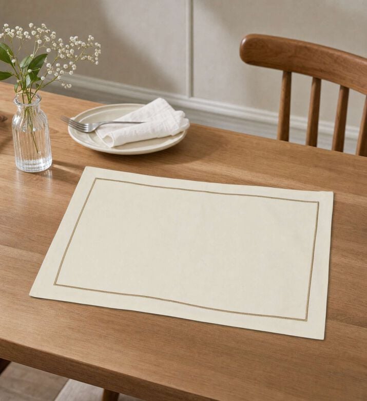 Home Deco and More Chic Embroidered Table Mat, Model View