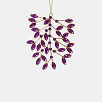 Iron Acrylic Beads Hanging Leaf