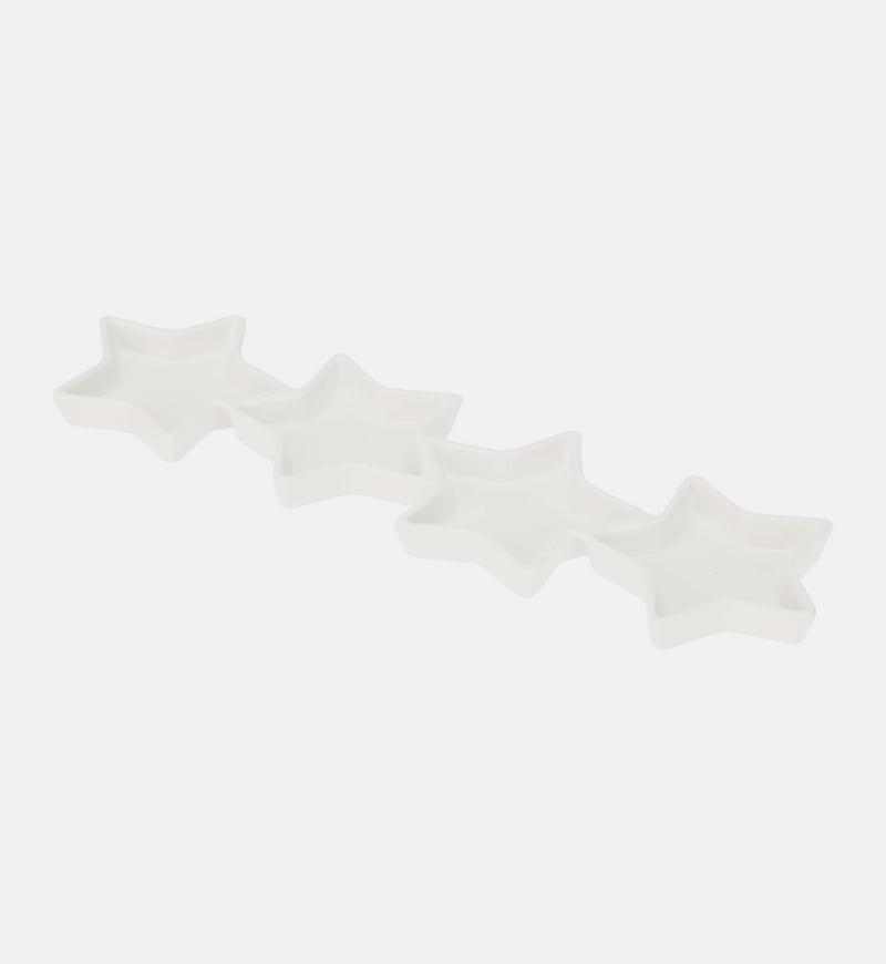 Porcelain Festive Star-shape Snack Plate