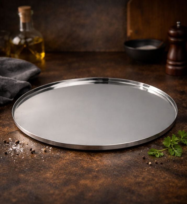 Mepra Stainless Steel Round Tray, Packshot View
