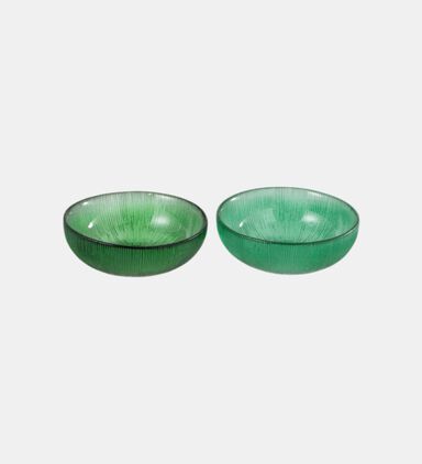 Glass Ribbed Bowl