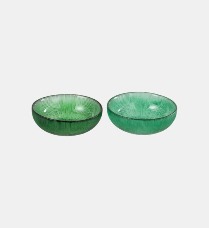 Glass Ribbed Bowl
