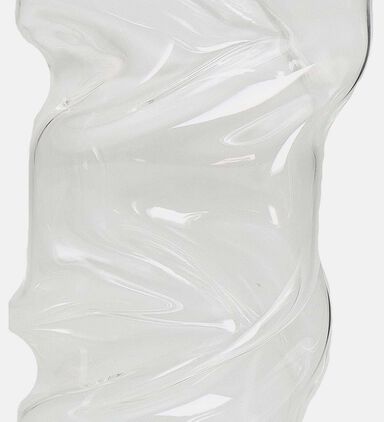 Clear Glass Cut-out Rectangular Vase