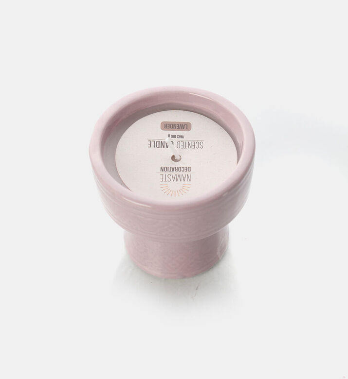 Home Deco and More Namaste Design Porcelain Pot Scented Candle, Pink, Packshot View