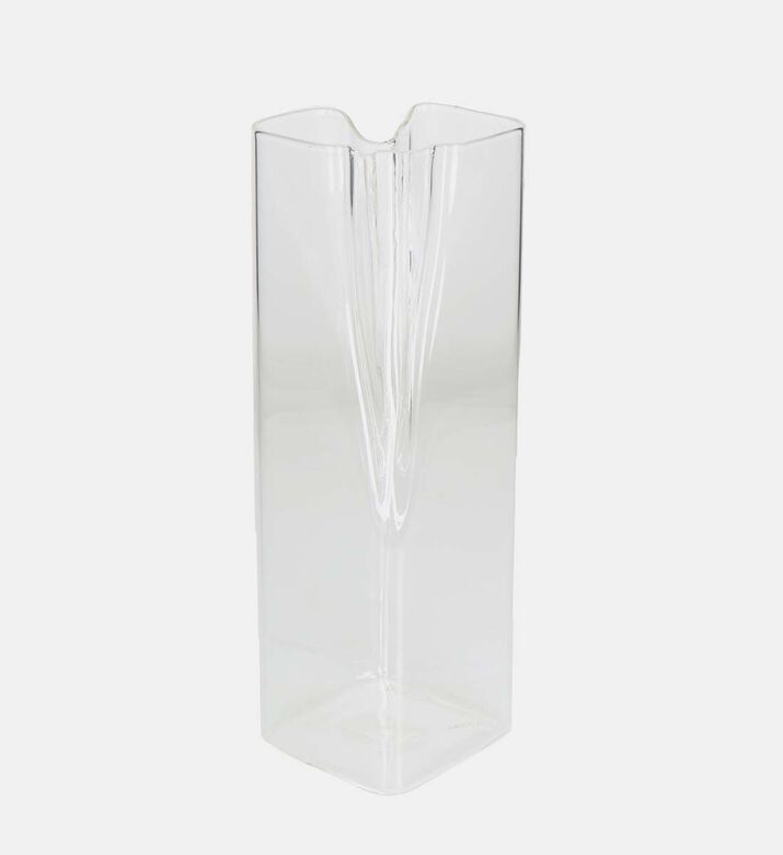 Glass Cut-out Rectangular Vase