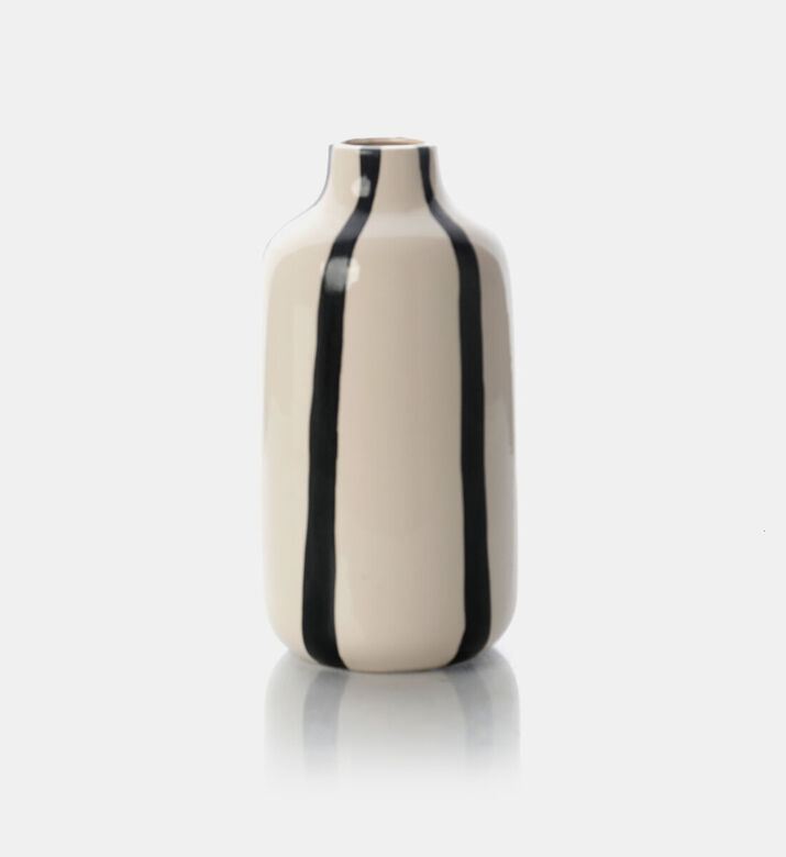 Home Deco and More Dolomite Striped Vase, Packshot View